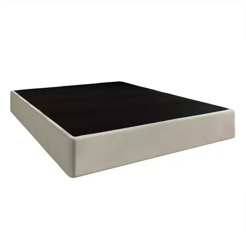 Sommier métallique gris et beige – Profil bas 8", Pour 1 personne