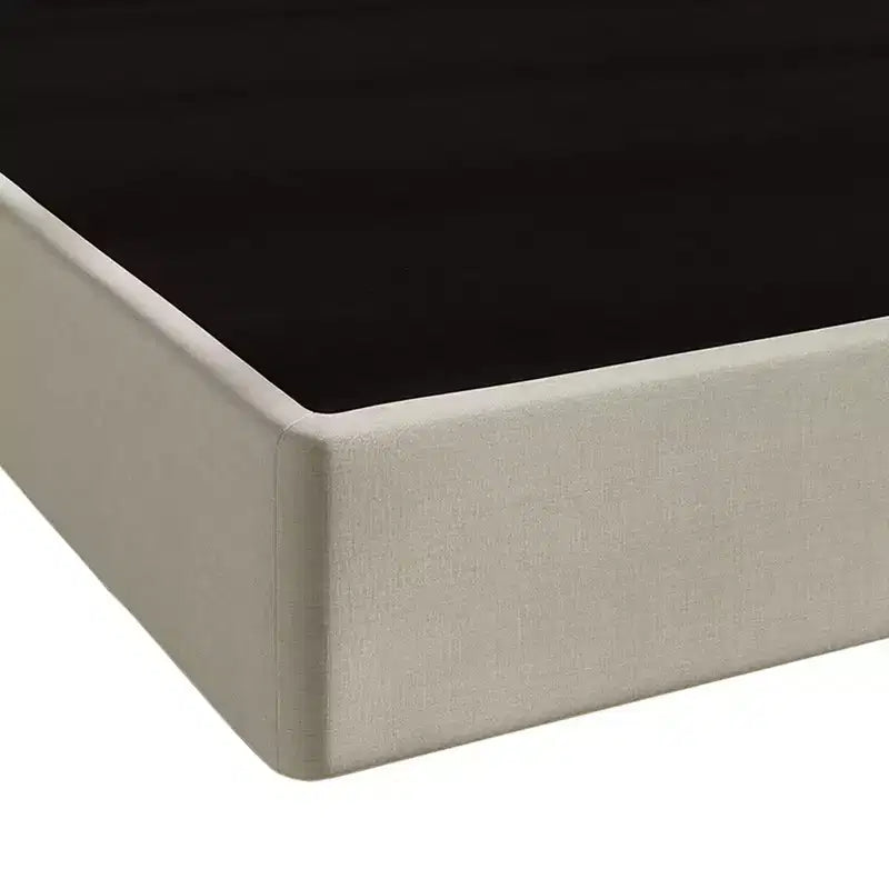 Sommier métallique gris et beige – Profil bas 8", Pour 1 personne