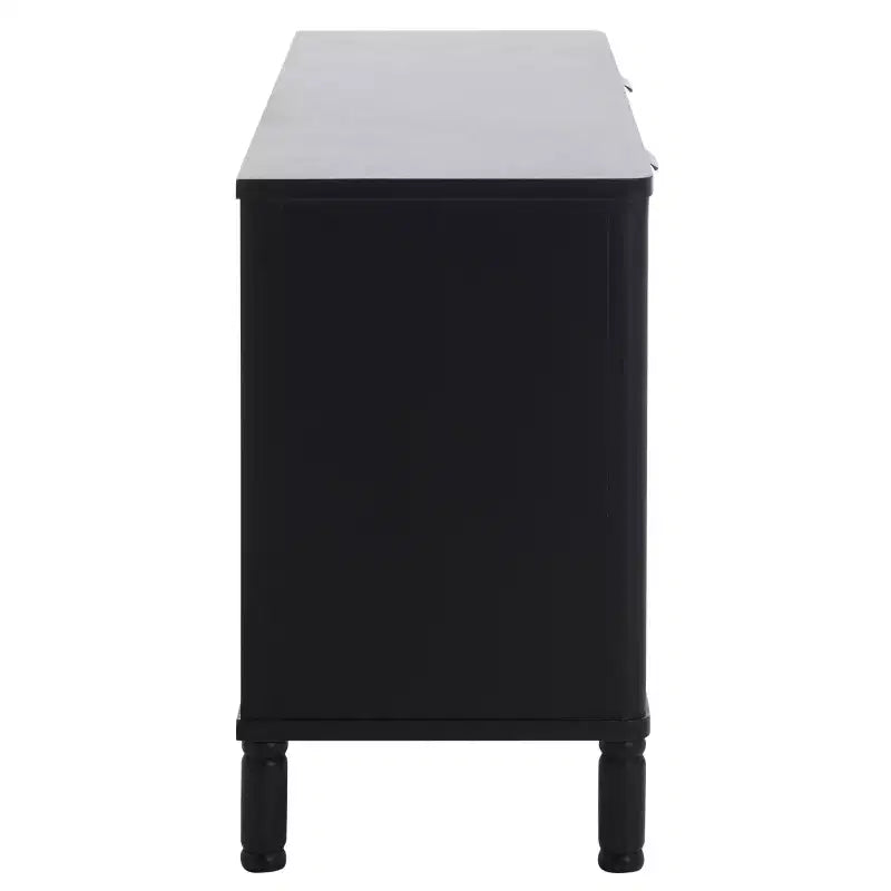 Meuble TV 2 portes | Brun Désert / Noir Mat / Naturel | Convient aux téléviseurs jusqu'à 43"