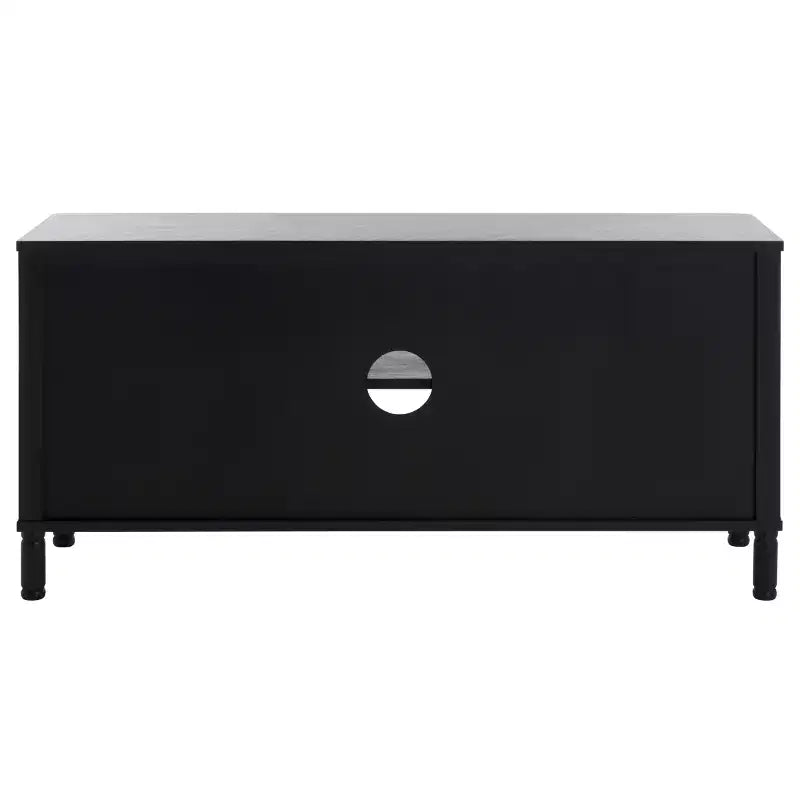 Meuble TV 2 portes | Brun Désert / Noir Mat / Naturel | Convient aux téléviseurs jusqu'à 43"