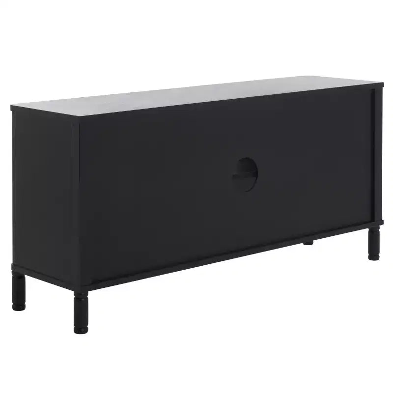 Meuble TV 2 portes | Brun Désert / Noir Mat / Naturel | Convient aux téléviseurs jusqu'à 43"