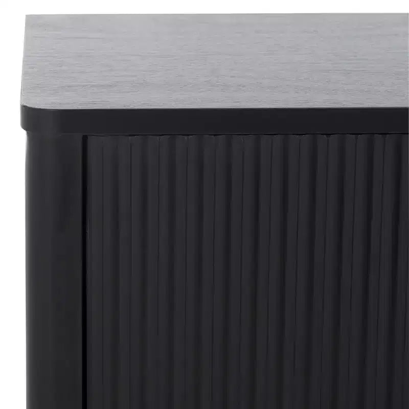 Meuble TV 2 portes | Brun Désert / Noir Mat / Naturel | Convient aux téléviseurs jusqu'à 43"