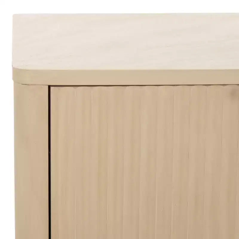 Meuble TV 2 portes | Brun Désert / Noir Mat / Naturel | Convient aux téléviseurs jusqu'à 43"
