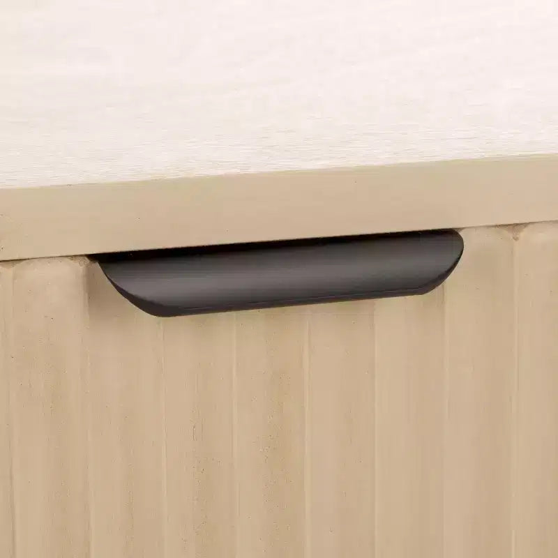Meuble TV 2 portes | Brun Désert / Noir Mat / Naturel | Convient aux téléviseurs jusqu'à 43"