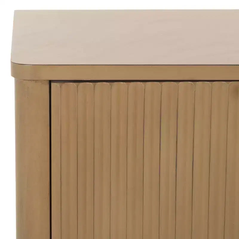 Meuble TV 2 portes | Brun Désert / Noir Mat / Naturel | Convient aux téléviseurs jusqu'à 43"