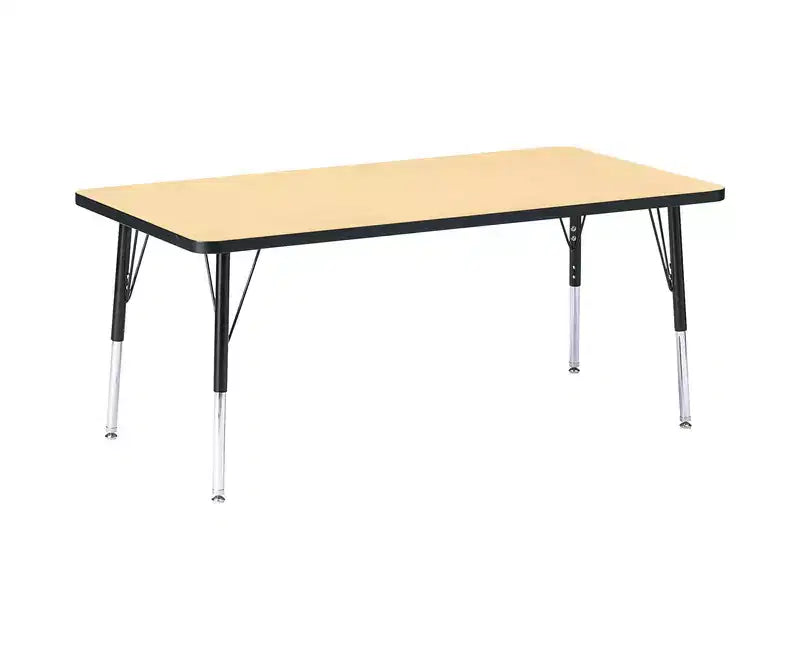 Table d'activités rectangulaire en érable, 76 x 152 cm, 2-11 ans, 4 places