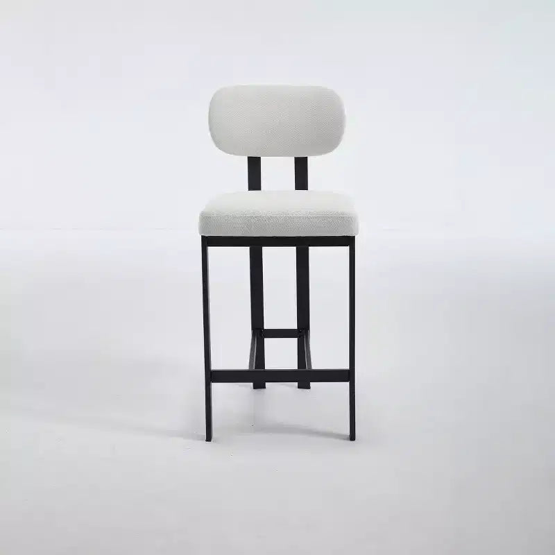 Lot de 2 chaises de salle à manger bouclées rembourrées – Plusieurs coloris, pieds en métal