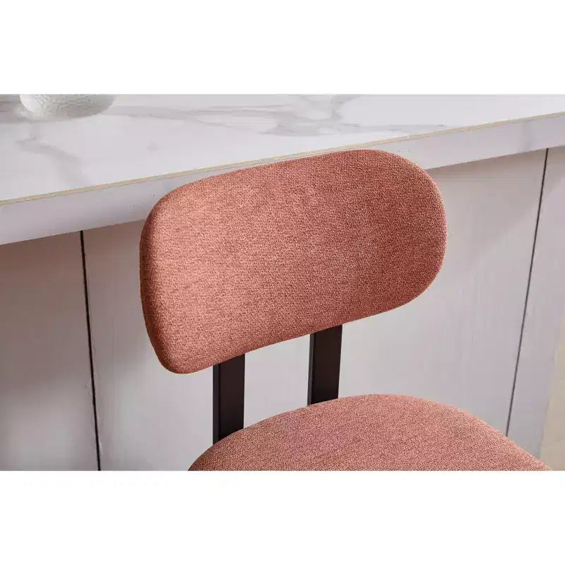 Lot de 2 chaises de salle à manger bouclées rembourrées – Plusieurs coloris, pieds en métal