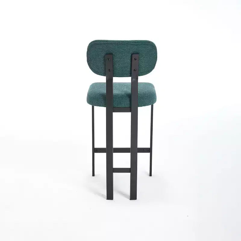 Lot de 2 chaises de salle à manger bouclées rembourrées – Plusieurs coloris, pieds en métal