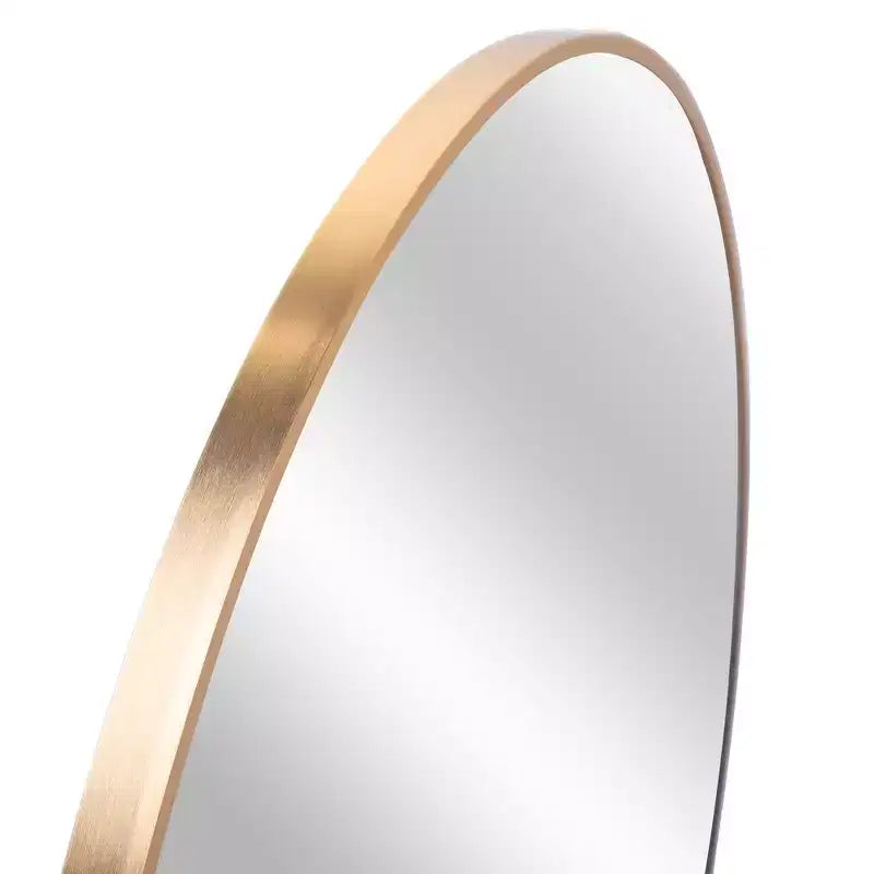 Miroir mural rond 42" – Noir / Or / Argent, Cadre en aluminium