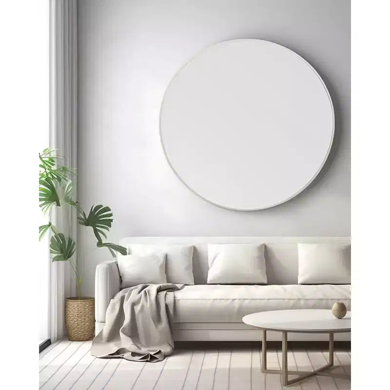 Miroir mural rond 42" – Noir / Or / Argent, Cadre en aluminium