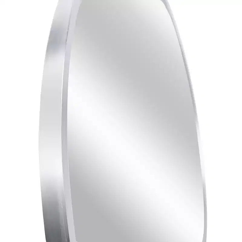Miroir mural rond 42" – Noir / Or / Argent, Cadre en aluminium