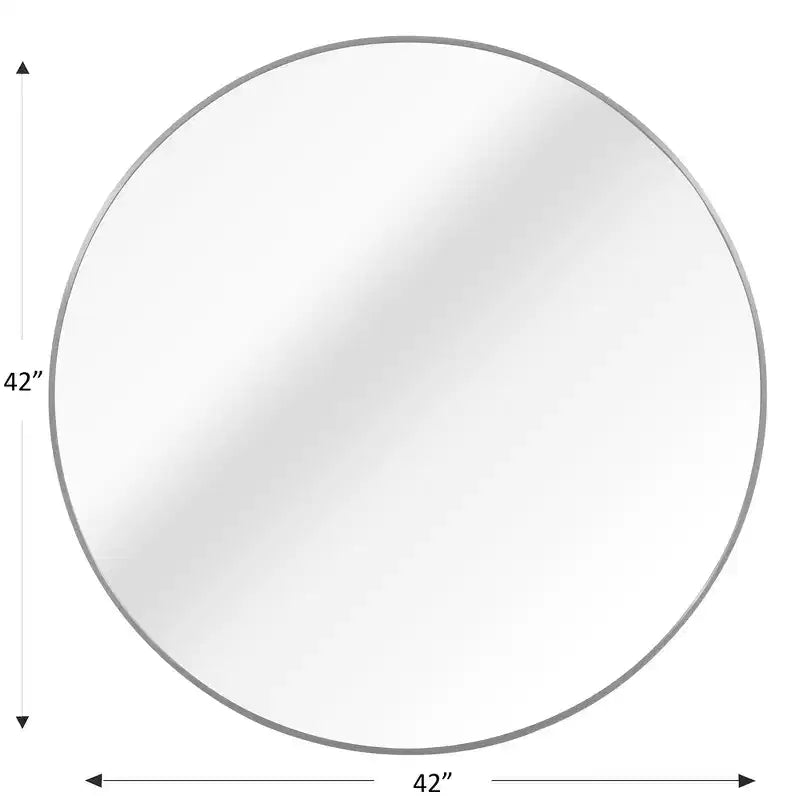 Miroir mural rond 42" – Noir / Or / Argent, Cadre en aluminium