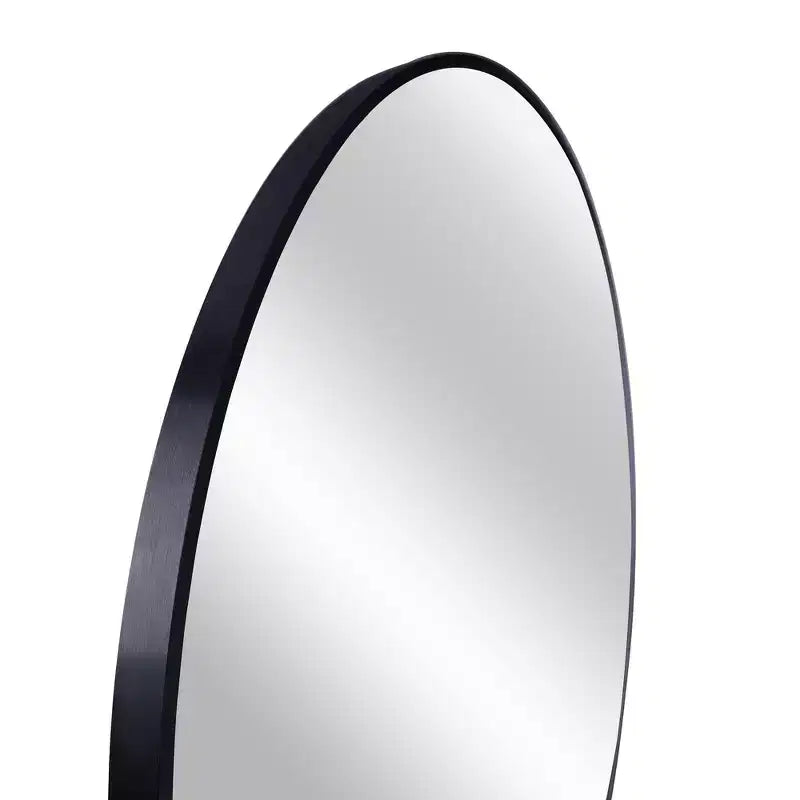 Miroir mural rond 42" – Noir / Or / Argent, Cadre en aluminium