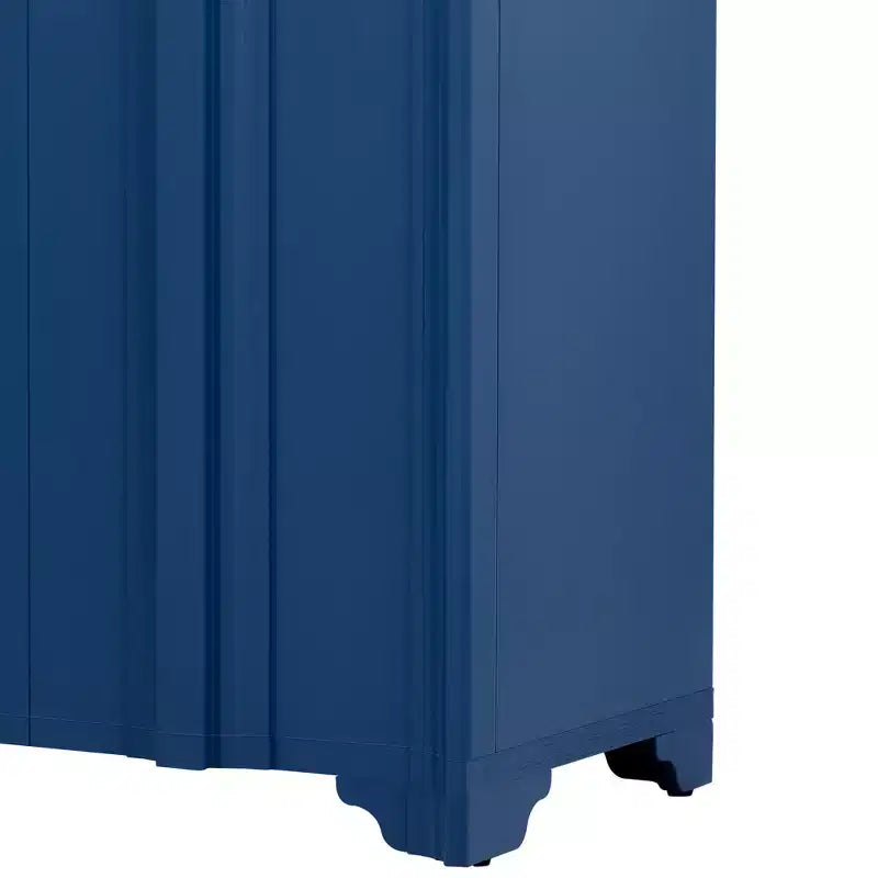 Beige / Noir / Bleu marine / Blanc | Buffet de rangement 4 portes | 1 personne pour l'assemblage | Meuble de rangement en MDF pour salle à manger et salon