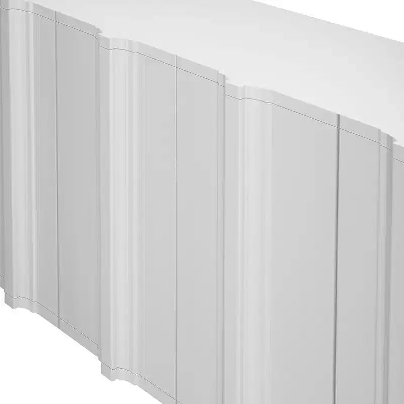 Beige / Noir / Bleu marine / Blanc | Buffet de rangement 4 portes | 1 personne pour l'assemblage | Meuble de rangement en MDF pour salle à manger et salon