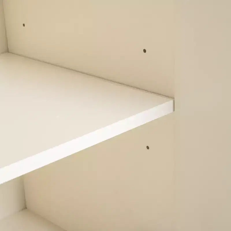 Beige / Noir / Bleu marine / Blanc | Buffet de rangement 4 portes | 1 personne pour l'assemblage | Meuble de rangement en MDF pour salle à manger et salon