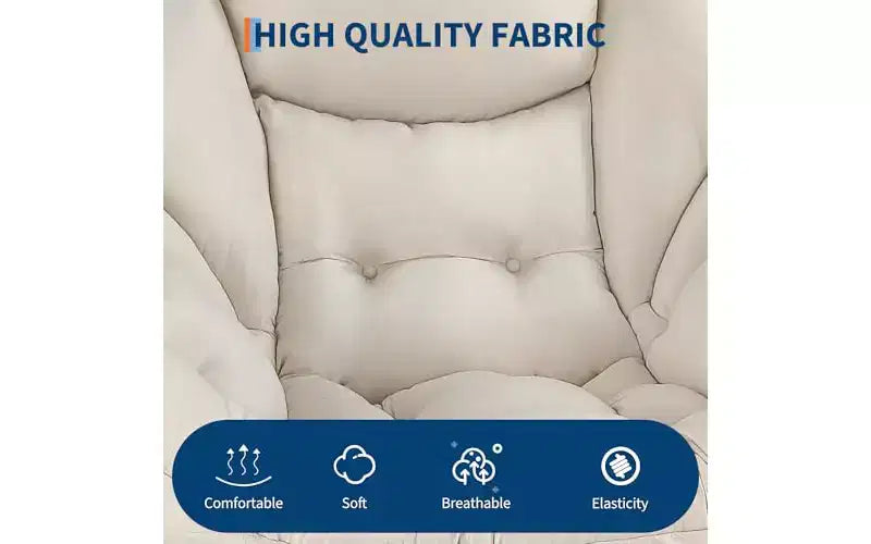 Fauteuil de salon en similicuir gris avec ottoman – Une place