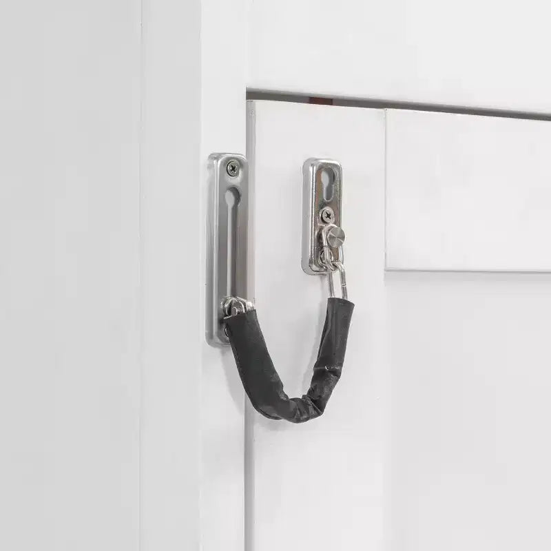 Lit escamotable double blanc avec 3 tiroirs, armoire pliable, 1 personne