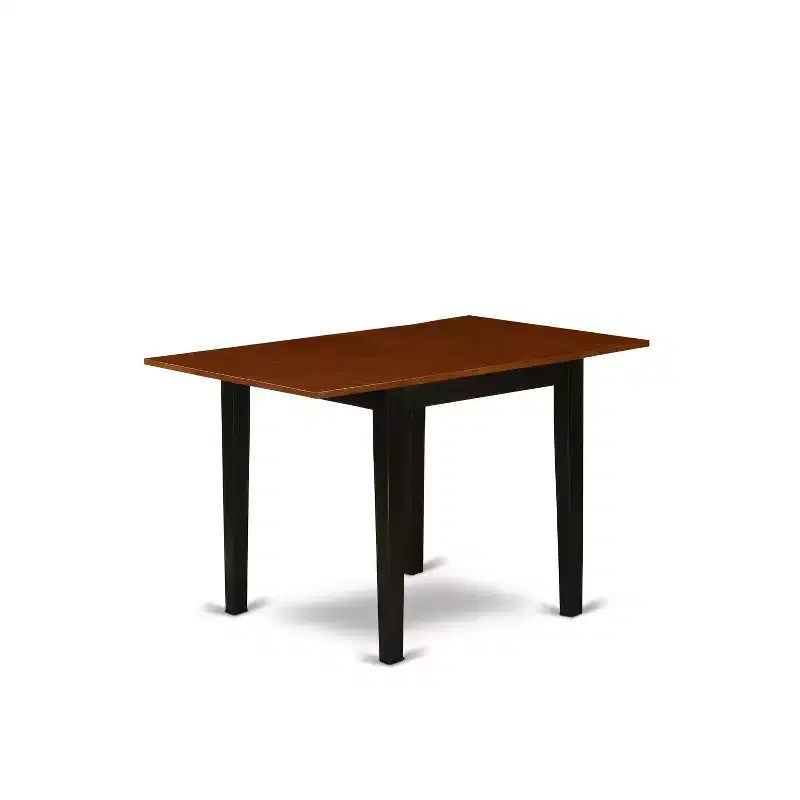Ensemble de salle à manger 5 pièces, merisier et noir, 4 places