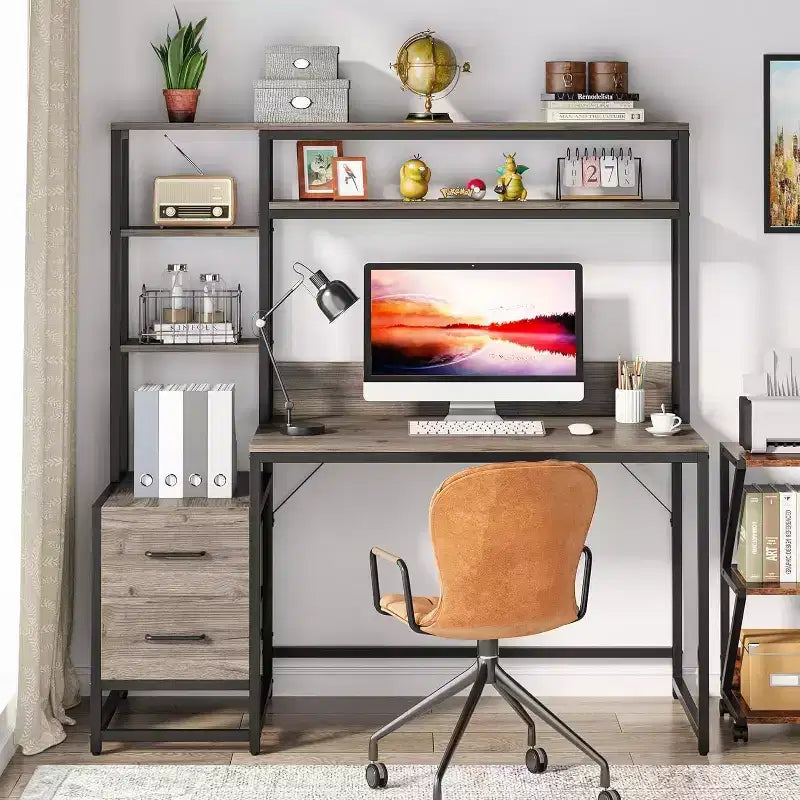 Bureau d'angle pour ordinateur – Gris/Noir, Blanc, Marron/Blanc | En L, 1 personne
