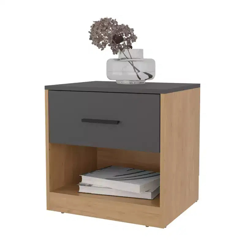 Table de chevet multicolore à 1 tiroir, Table d'appoint de chambre pour 1