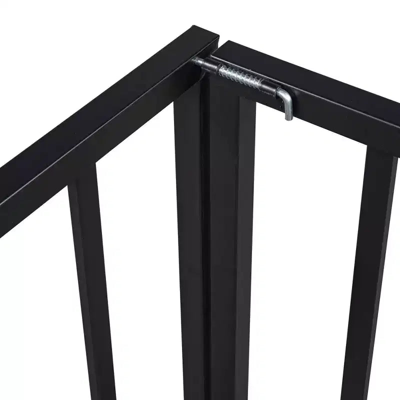 Cadre de lit au sol en métal avec barrière et porte – Noir/Rose/Blanc, Simple/Double/Queen, 1 personne