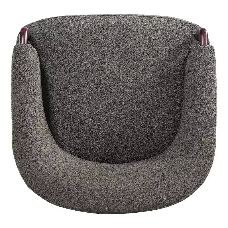 Fauteuil pivotant cylindrique multi beige/marron – Boucle, pivotant à 360°, 1 place