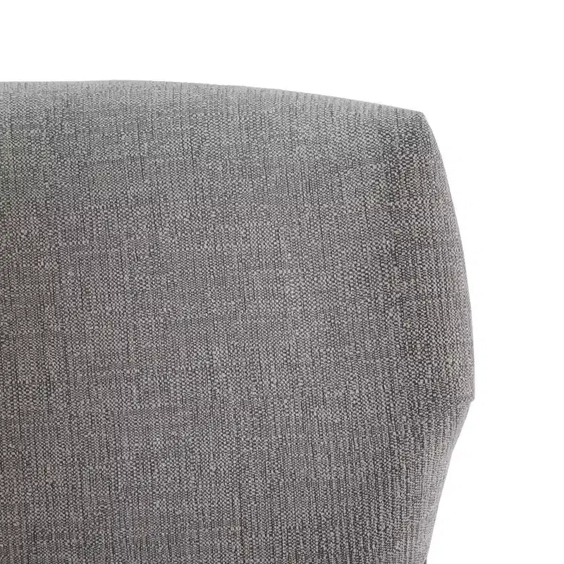 Chaise de salle à manger gris rembourrée sans accoudoirs, dossier bas, lot de 2