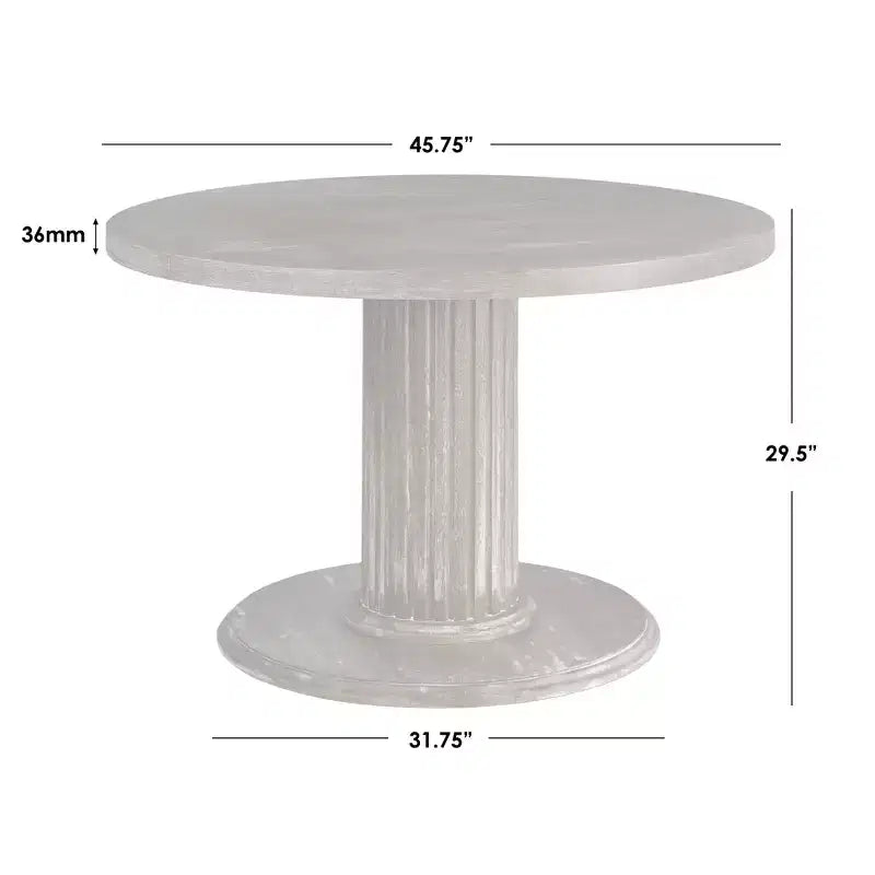 Table à manger ronde sur pied marron – 4 places