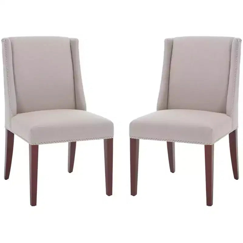 Lauren Side Chair - Set of 2 - MCR4535 - Taupe - Safavieh Couture