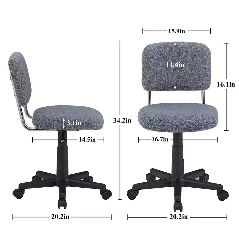 Fauteuil pivotant sans accoudoirs en fausse fourrure blanche pour 1 personne