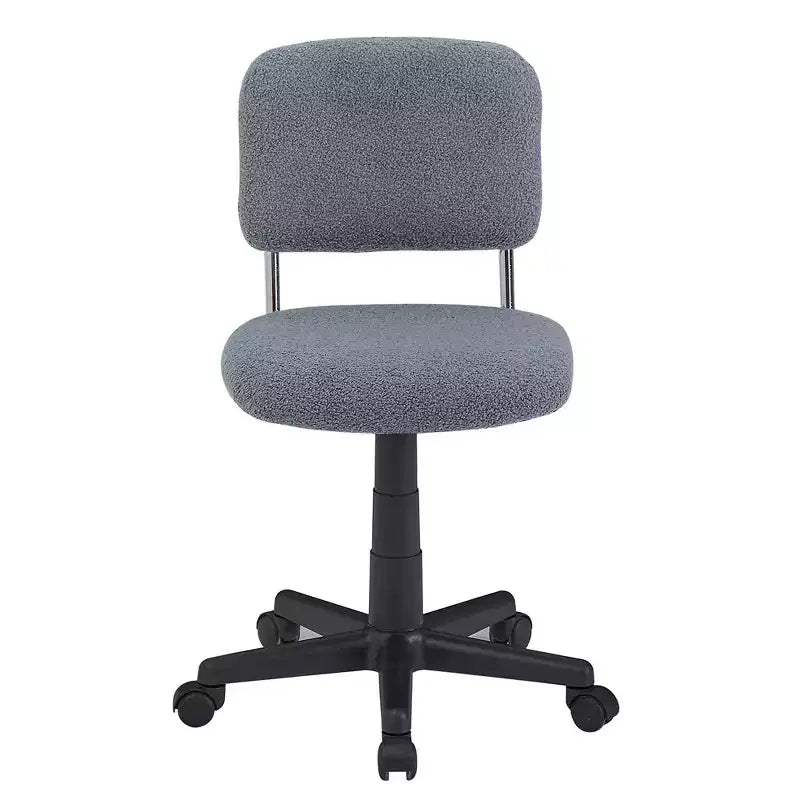 Fauteuil pivotant sans accoudoirs en fausse fourrure blanche pour 1 personne