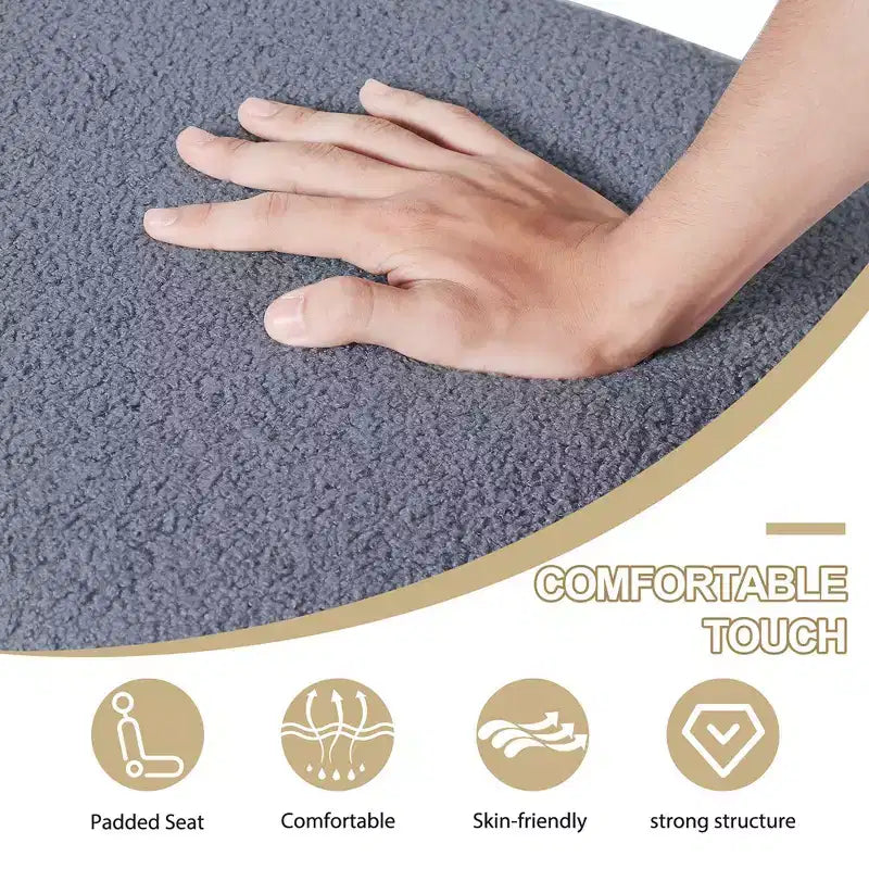Fauteuil pivotant sans accoudoirs en fausse fourrure blanche pour 1 personne