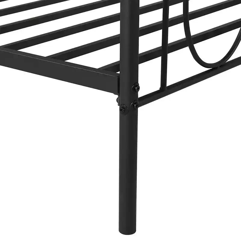 Cadre de lit de repos double en métal – Noir/Blanc/Or/Rose, Canapé et lit, 1 personne