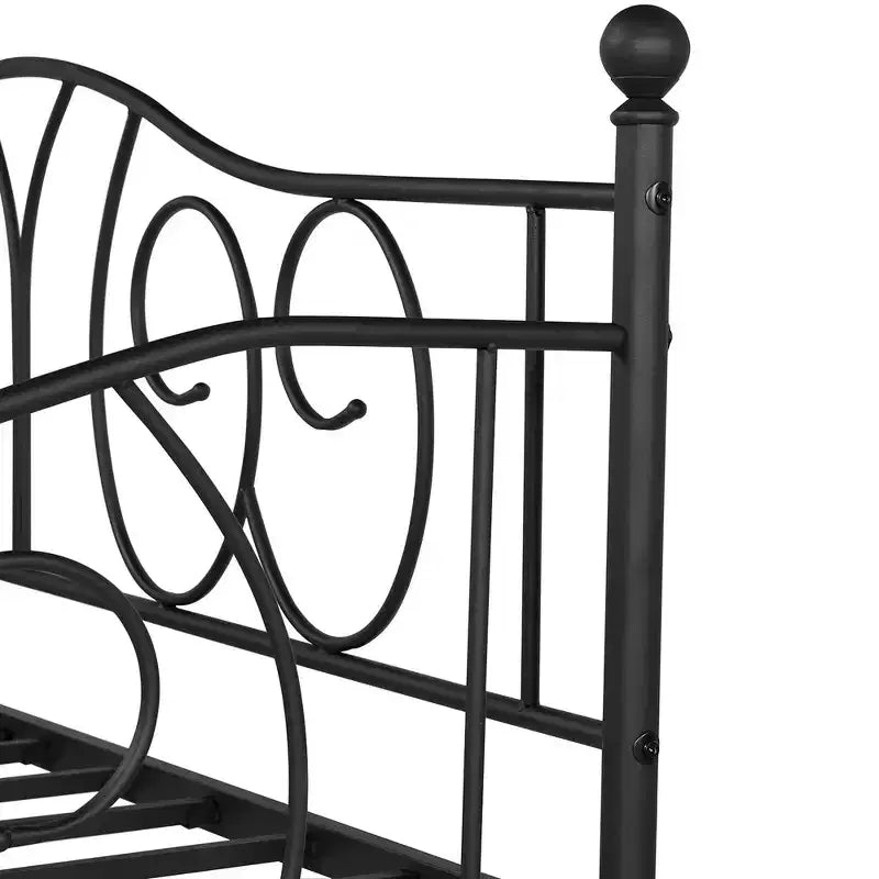 Cadre de lit de repos double en métal – Noir/Blanc/Or/Rose, Canapé et lit, 1 personne