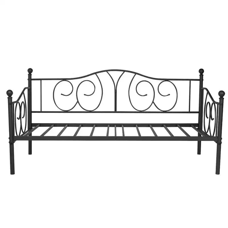 Cadre de lit de repos double en métal – Noir/Blanc/Or/Rose, Canapé et lit, 1 personne