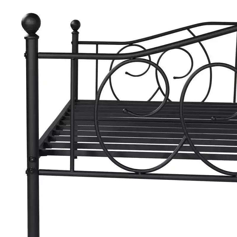 Cadre de lit de repos double en métal – Noir/Blanc/Or/Rose, Canapé et lit, 1 personne